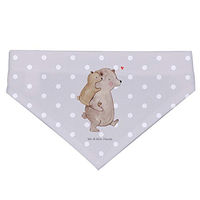 Produktbild von Mr. & Mrs. Panda Hundehalstuch Bandana Papa Bär Grau aus Polyester Größe L