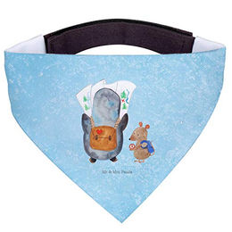Mr. & Mrs. Panda Hundehalstuch Bandana Pinguin & Maus Wanderer Blau aus Polyester Größe L – Bild 1 von 5