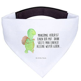 Mr. & Mrs. Panda Hundehalstuch Bandana Schildkröte Wanderer Weiß Polyester für große Rassen – Bild 1 von 6