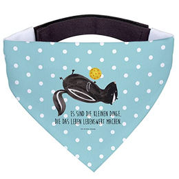 Mr. & Mrs. Panda Hundehalstuch Bandana Stinktier Design Türkis – Bild 1 von 5