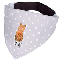 Produktbild von Mr. & Mrs. Panda Hundehalstuch Bär Dankbar aus Polyester in Grau Weiß Größe S