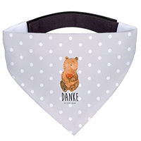 Produktbild von Mr. & Mrs. Panda Hundehalstuch Bär Dankbar Grau aus Polyester Größe S