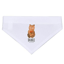 Produktbild von Mr. & Mrs. Panda Hundehalstuch Bär Dankbar Weiß Polyester Größe S