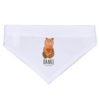 Produktbild von Mr. & Mrs. Panda Hundehalstuch Bär Dankbar Weiß Polyester Größe S