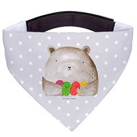 Produktbild von Mr. & Mrs. Panda Hundehalstuch Bär Gefühl Grau aus Polyester Größe M