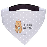 Produktbild von Mr. & Mrs. Panda Hundehalstuch Bär Grau Größe S