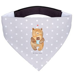 Mr. & Mrs. Panda Hundehalstuch Bär Grau Polyester Größe M – Bild 1 von 3
