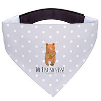 Produktbild von Mr. & Mrs. Panda Hundehalstuch Bär Honig Grau Polyester Größe S