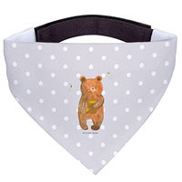 Produktbild von Mr. & Mrs. Panda Hundehalstuch Bär Honig Grau Stoff Größe S für kleine Rassen