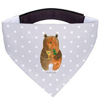 Produktbild von Mr. & Mrs. Panda Hundehalstuch Bär Konfirmation Grau Weiß