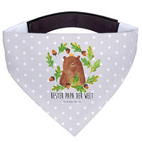 Produktbild von Mr. & Mrs. Panda Hundehalstuch Bär König Grau Größe M