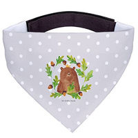 Produktbild von Mr. & Mrs. Panda Hundehalstuch Bär König Grau Größe S