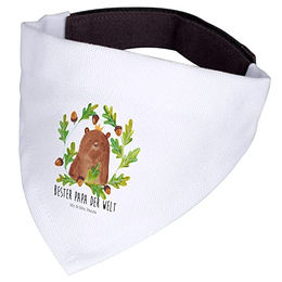 Mr. & Mrs. Panda Hundehalstuch Bär König Weiß Größe S – Bild 1 von 2