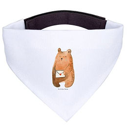 Mr. & Mrs. Panda Hundehalstuch Bär Liebesbrief Bandana Weiß Größe S für kleine Rassen – Bild 1 von 2