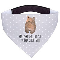Produktbild von Mr. & Mrs. Panda Hundehalstuch Bär Motiv Grau Nicki Stoff
