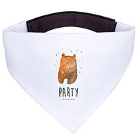 Produktbild von Mr. & Mrs. Panda Hundehalstuch Bär Party Weiß Polyester Größe M