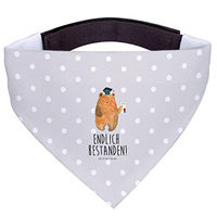 Produktbild von Mr. & Mrs. Panda Hundehalstuch Bär Prüfung Grau Polyester Größe S