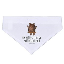 Mr. & Mrs. Panda Hundehalstuch Bär Schaukel Weiß aus Polyester – Bild 1 von 3