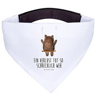 Produktbild von Mr. & Mrs. Panda Hundehalstuch Bär Schaukel Weiß Polyester Größe L