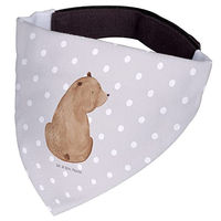 Produktbild von Mr. & Mrs. Panda Hundehalstuch Bär Schulterblick in Bunt und Grau Größe M