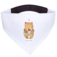 Produktbild von Mr. & Mrs. Panda Hundehalstuch Bär Weiß Stoff Größe M