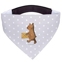 Produktbild von Mr. & Mrs. Panda Hundehalstuch Bär Zuhause Grau Weiß aus Polyester Größe M