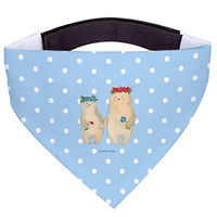 Produktbild von Mr. & Mrs. Panda Hundehalstuch Bären mit Blumenkranz Blau Stoff Größe S