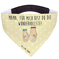 Produktbild von Mr. & Mrs. Panda Hundehalstuch Bären mit Blumenkranz Gelb Größe S aus Polyester
