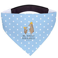 Produktbild von Mr. & Mrs. Panda Hundehalstuch Bären mit Hut Blau Stoff Größe S
