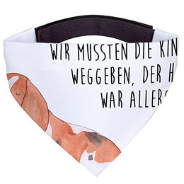 Mr. & Mrs. Panda Hundehalstuch Basset Hound Bandana Weiß aus Polyester Größe L – Bild 1 von 8