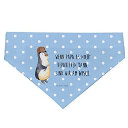 Mr. & Mrs. Panda Hundehalstuch Blau mit Pinguin-Motiv – Bild 1 von 3