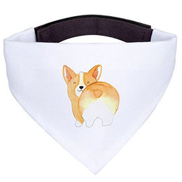 Mr. & Mrs. Panda Hundehalstuch Corgi Po Bandana aus Polyester Weiß Größe L für große Rassen – Bild 1 von 3