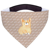 Produktbild von Mr. & Mrs. Panda Hundehalstuch Corgie Design aus Polyester in Braun und Beige für große Rassen