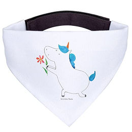Mr. & Mrs. Panda Hundehalstuch Einhorn Blume Weiß aus Polyester – Bild 1 von 3
