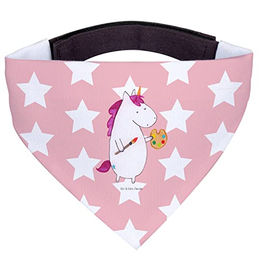 Mr. & Mrs. Panda Hundehalstuch Einhorn Design aus Polyester in Rosa und Rot – Bild 1 von 4