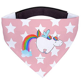 Mr. & Mrs. Panda Hundehalstuch Einhorn Fliegendes Pferd aus Polyester in Rosa und Rot Größe M – Bild 1 von 4