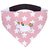 Produktbild von Mr. & Mrs. Panda Hundehalstuch Einhorn Happy in Rot und Rosa Größe S