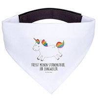 Produktbild von Mr. & Mrs. Panda Hundehalstuch Einhorn Happy Weiß Stoff Größe S