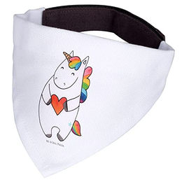 Mr. & Mrs. Panda Hundehalstuch Einhorn Herz aus Polyester Weiß Größe L – Bild 1 von 3