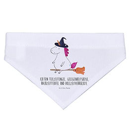 Mr. & Mrs. Panda Hundehalstuch Einhorn Hexe aus Polyester Größe L Weiß – Bild 1 von 2
