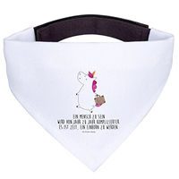 Produktbild von Mr. & Mrs. Panda Hundehalstuch Einhorn Koffer aus Polyester Weiß Größe S