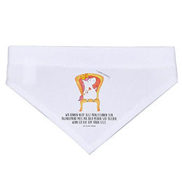Produktbild von Mr. & Mrs. Panda Hundehalstuch Einhorn König Weiß Größe S