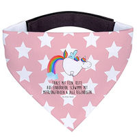 Produktbild von Mr. & Mrs. Panda Hundehalstuch Einhorn mit Regenbogen und Glitzer in Rosa und Rot