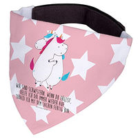 Produktbild von Mr. & Mrs. Panda Hundehalstuch Einhorn Motiv aus Polyester in Rot und Rosa Größe L