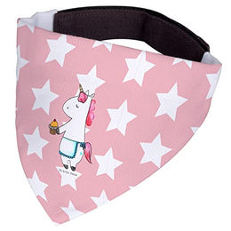Mr. & Mrs. Panda Hundehalstuch Einhorn Muffin in Rot und Rosa aus Stoff – Bild 1 von 3