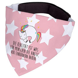 Mr. & Mrs. Panda Hundehalstuch Einhorn Nacht aus Polyester in Rosa und Rot Größe L – Bild 1 von 5