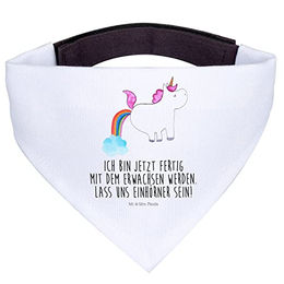 Mr. & Mrs. Panda Hundehalstuch Einhorn Pupsen Bandana aus Polyester in Weiß Bunt Größe M – Bild 1 von 5