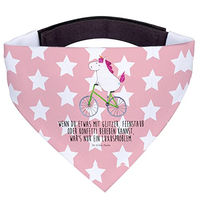 Produktbild von Mr. & Mrs. Panda Hundehalstuch Einhorn Radfahrer Rosa Rot aus Polyester Größe M
