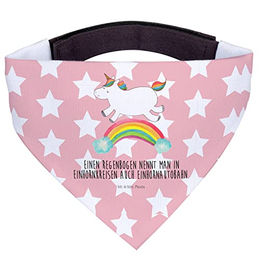 Mr. & Mrs. Panda Hundehalstuch Einhorn Regenbogen aus Polyester in Bunt Rosa Rot Größe M – Bild 1 von 4