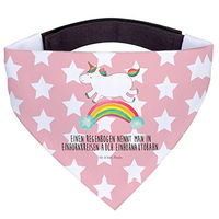 Produktbild von Mr. & Mrs. Panda Hundehalstuch Einhorn Regenbogen aus Polyester in Bunt Rosa Rot Größe M